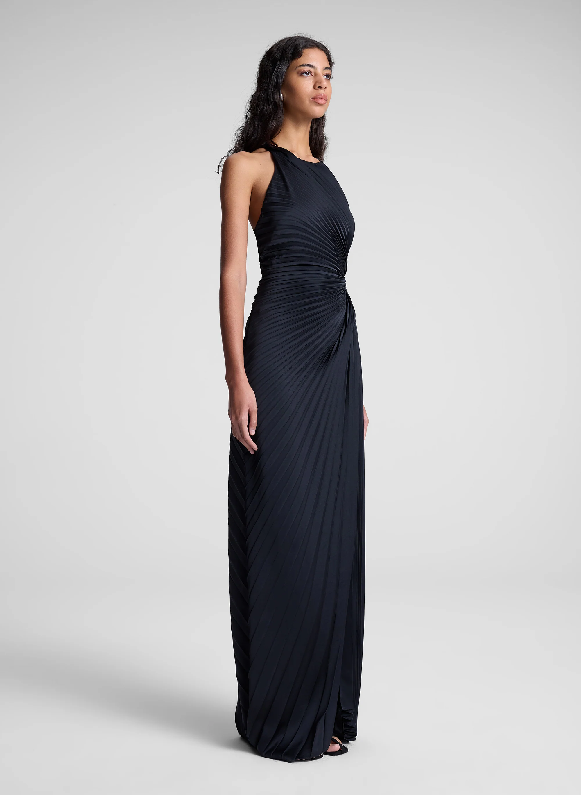 Reagan Satin Pleated Gown - Image 3