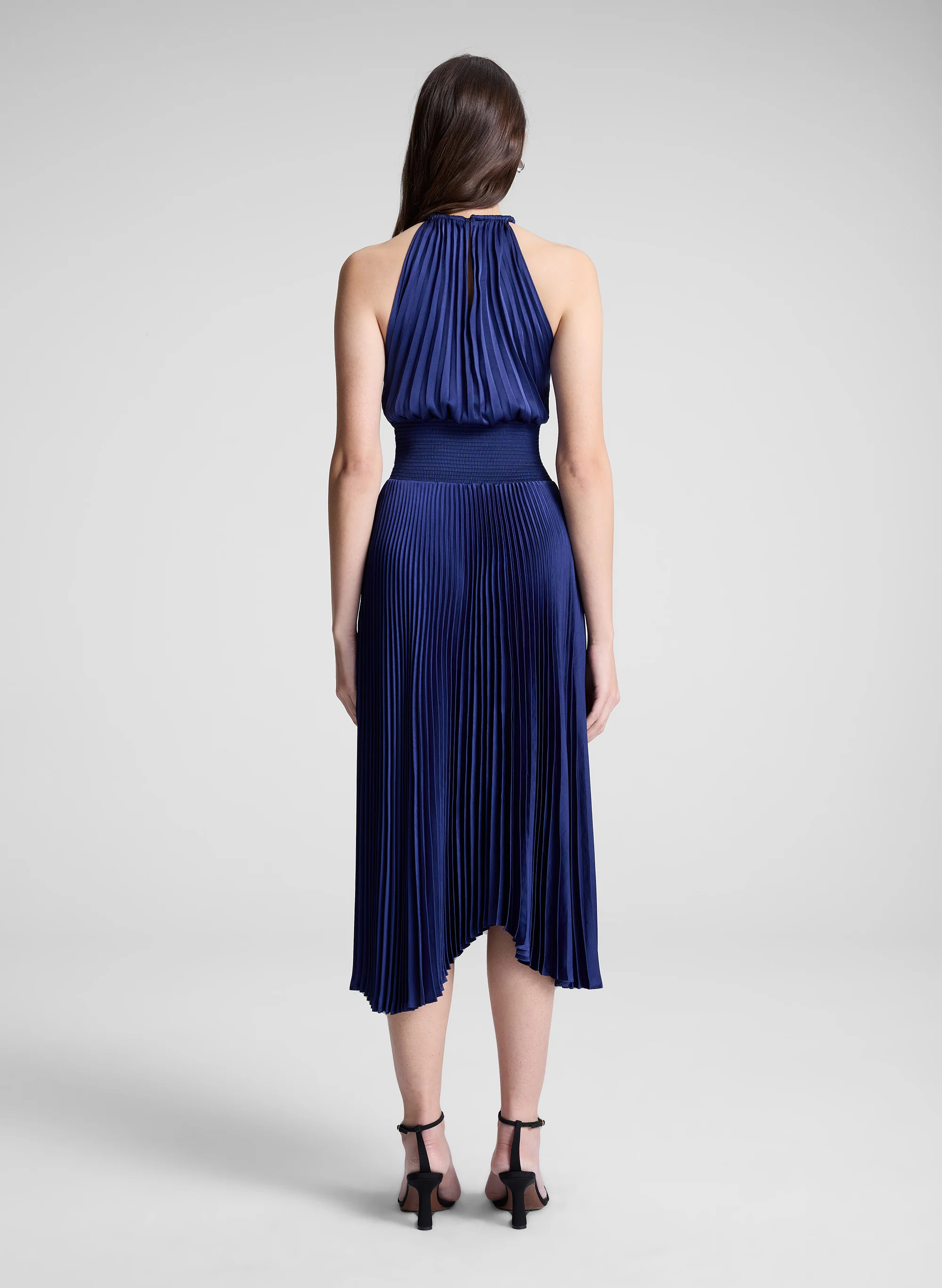 Renzo II Satin Pleated Dress - Image 5