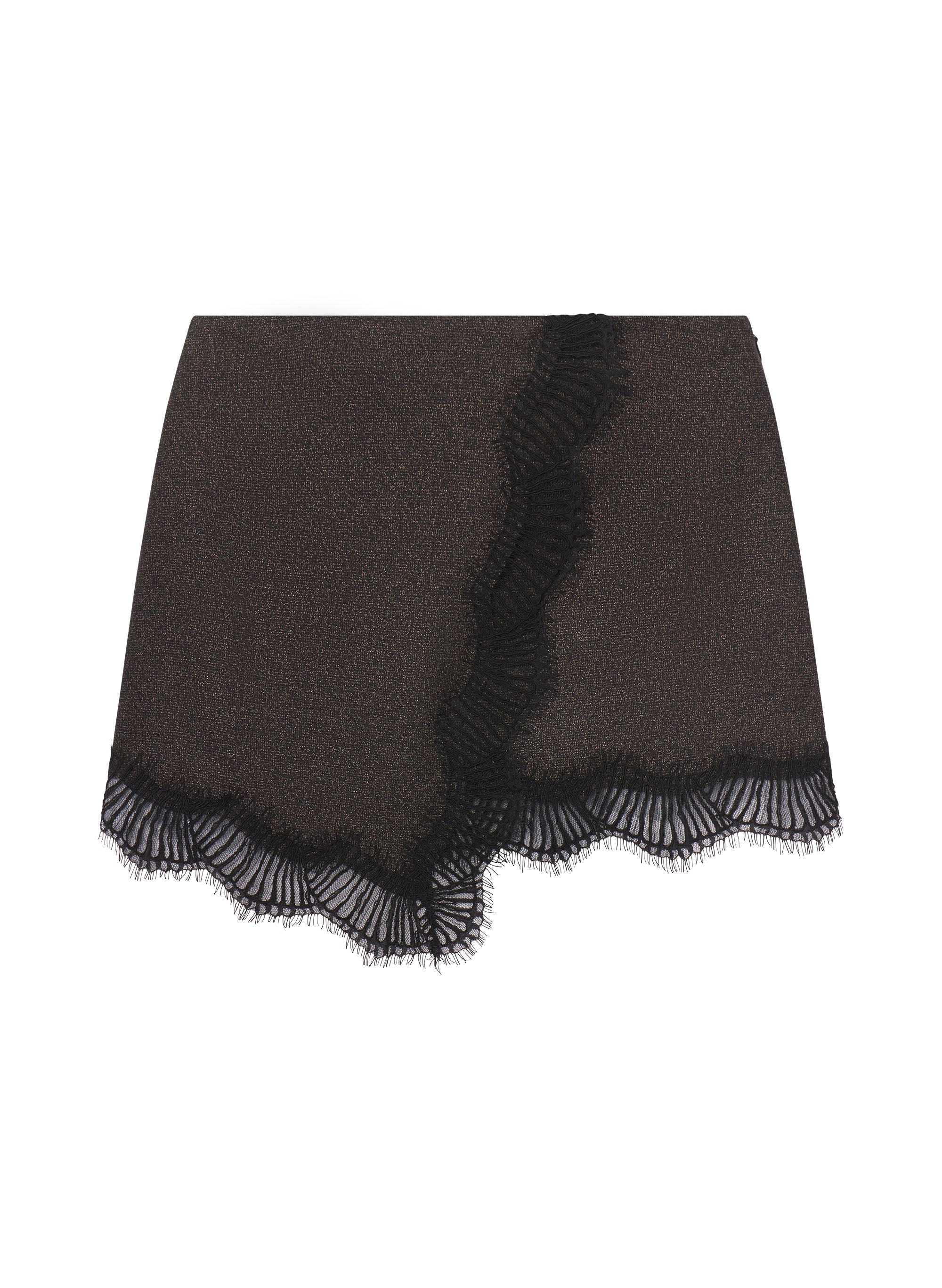 Sophia Wool Marled and Lace Mini Skirt - Image 6