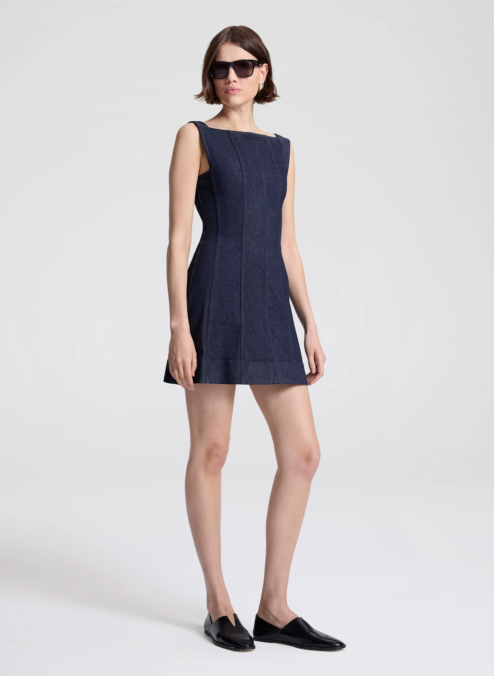 The 444 Denim Mini Dress - Image 3