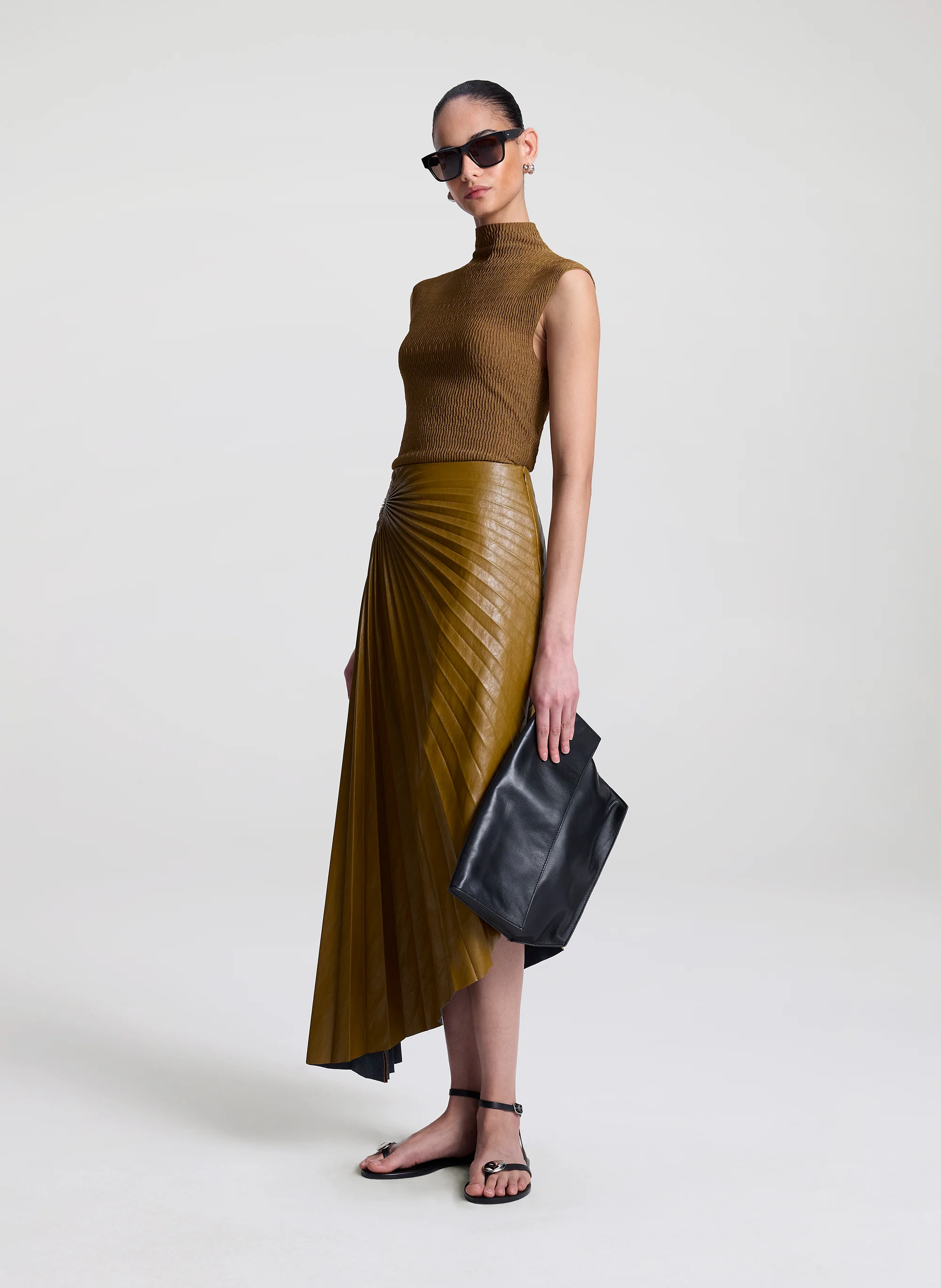 Tracy Vegan Leather Skirt - Image 3