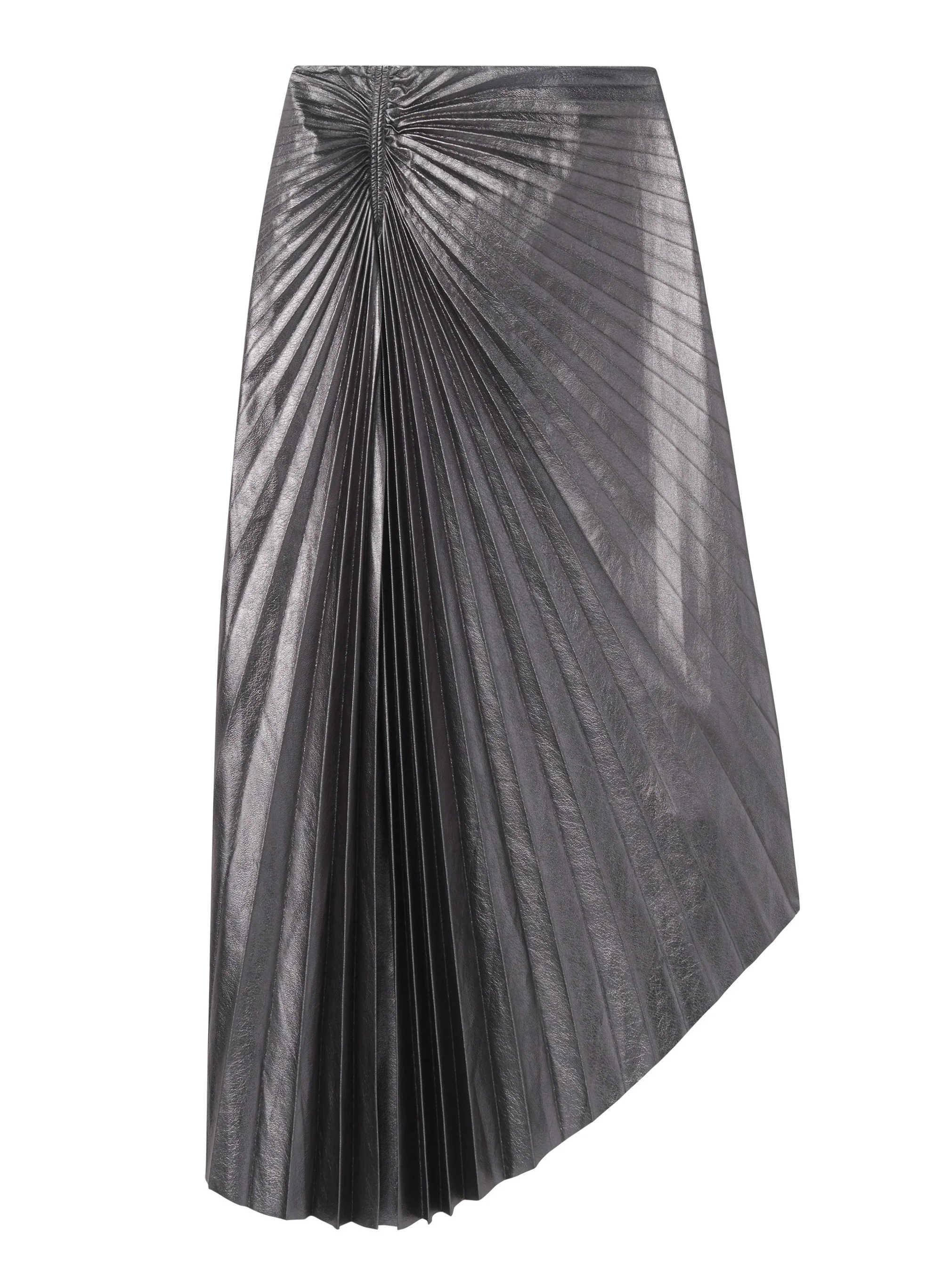 Tracy Metallic Vegan Leather Skirt - Image 6