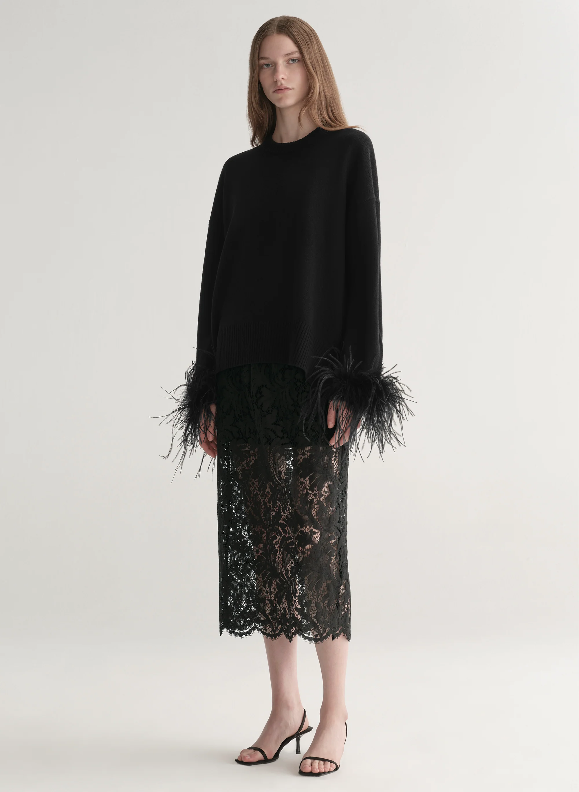 Wilda Feather Trimmed Sweater - Image 4
