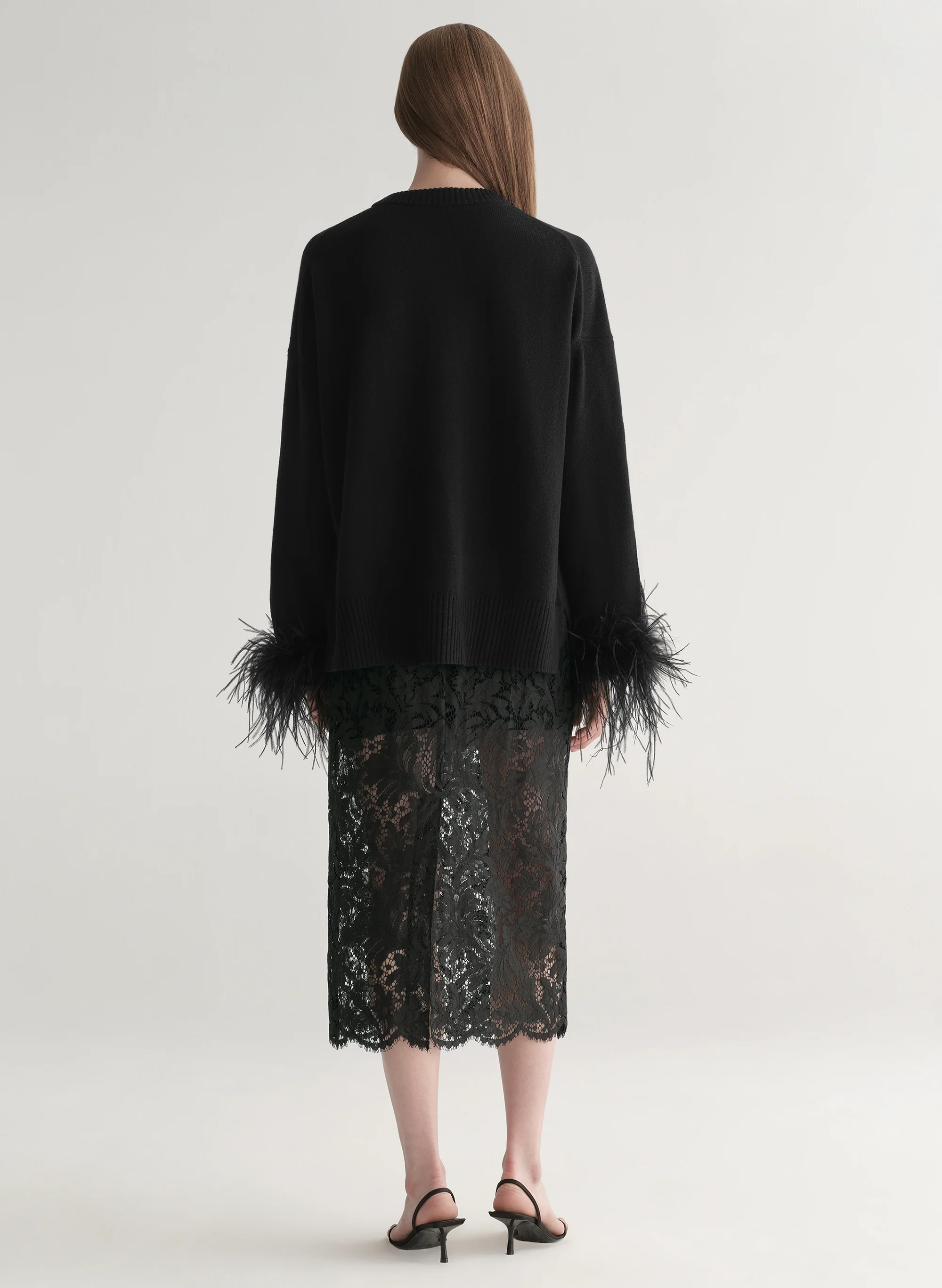 Wilda Feather Trimmed Sweater - Image 5